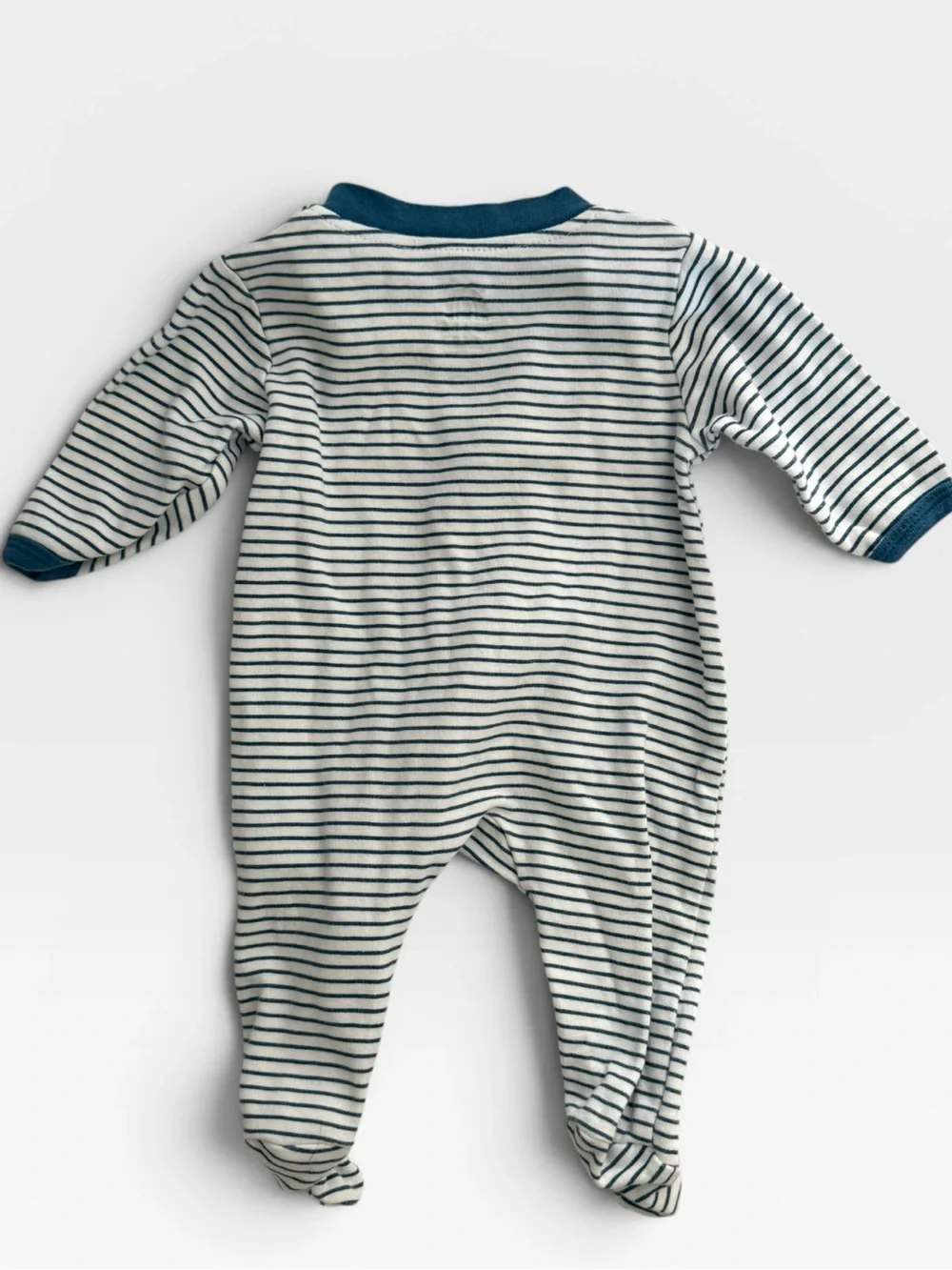 Millie & Myles Striped Zip Footie — 0-3M